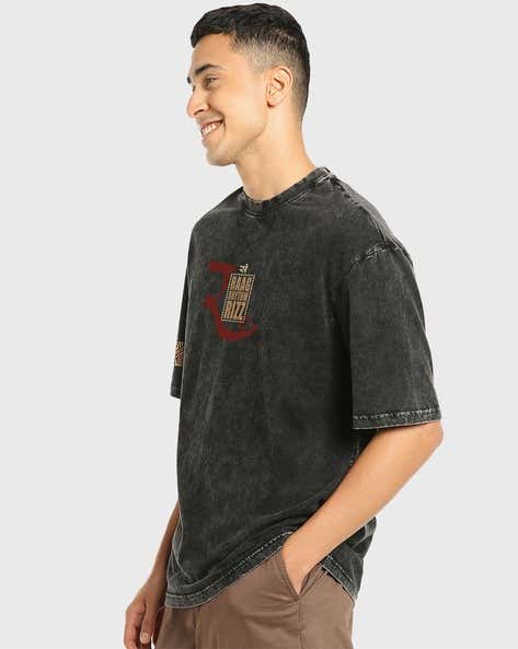 Raag Rhythm Rizz Oversized T-Shirt – Vintage Wash Music Graphic Streetwear Tee